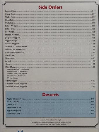 France's Diner Menu - Image 5